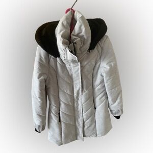NWT CANADA WEATHER GEAR Women Winter Hooded Jacket, Light Gray, Size Large